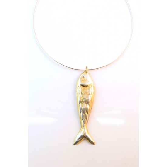 Gone Fishing Pendant on Cable