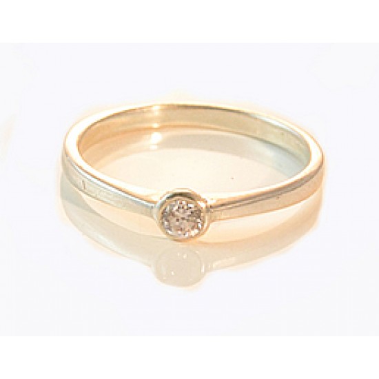 Solitare Silver Ring