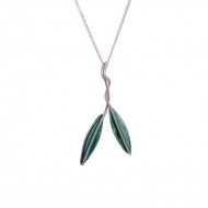 Entwined Olive Leaf Pendant 